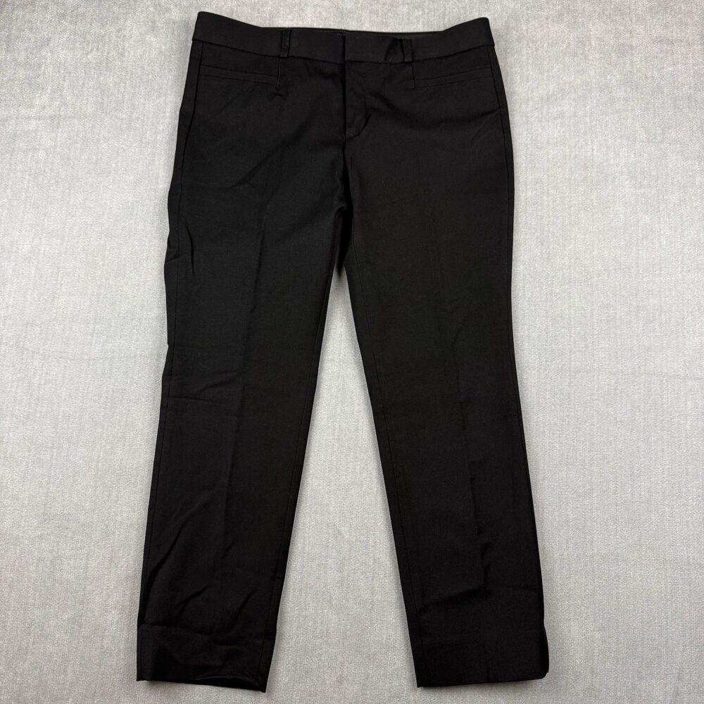Banana Republic Sloan Pants Womens 8P Black Slim Ankle Petite Mid Rise New